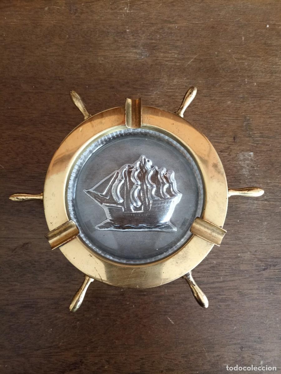 Vintage: CENICERO CRISTAL TIM&Oacute;N BARCO - Foto 1
