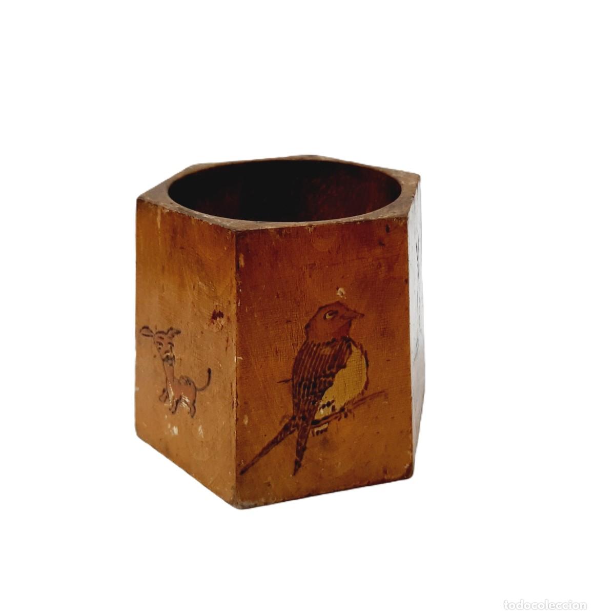 Vintage: Taza de madera hexagonal vintage (11.5) - Foto 1