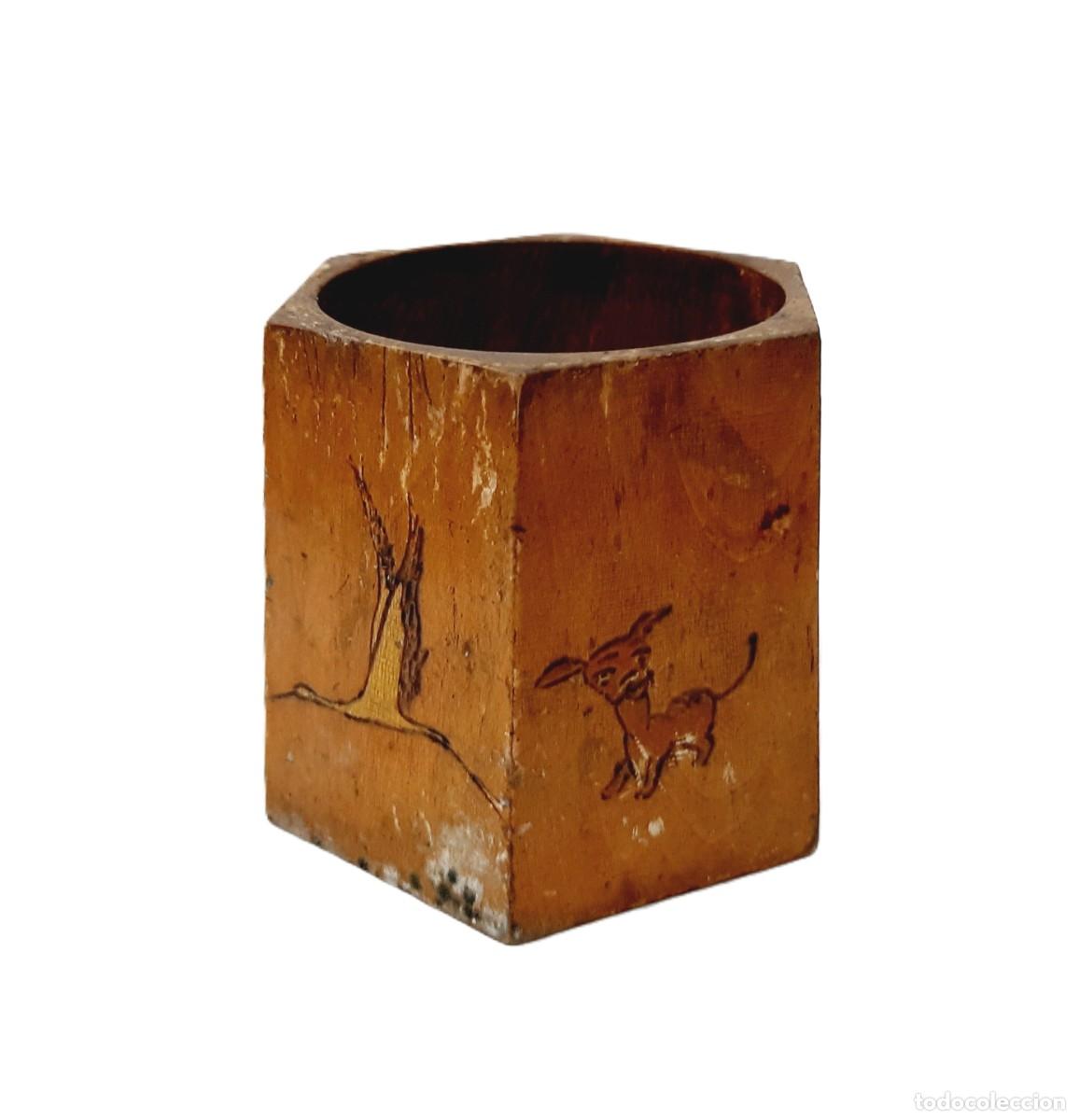 Vintage: Taza de madera hexagonal vintage (11.5) - Foto 2