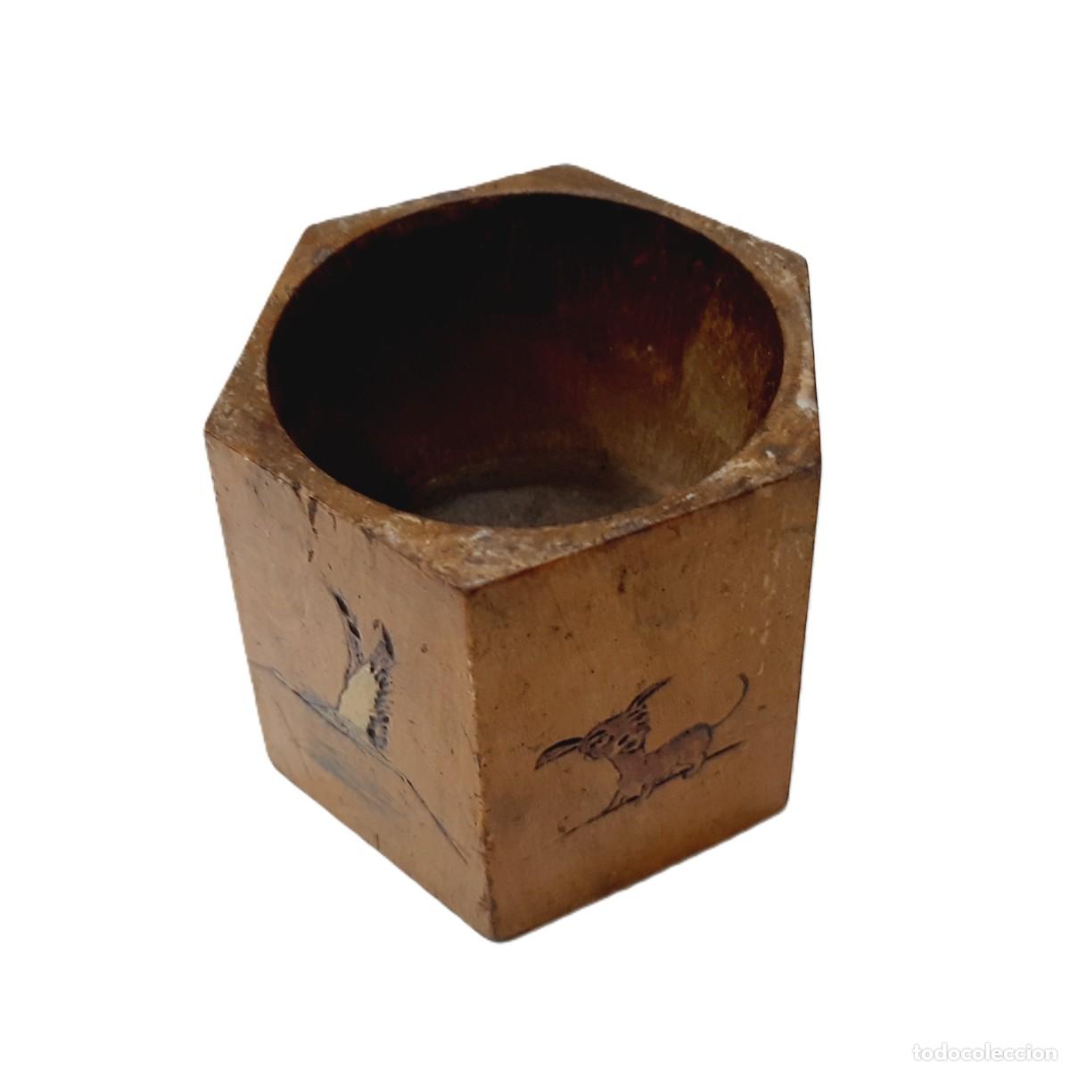 Vintage: Taza de madera hexagonal vintage (11.5) - Foto 4
