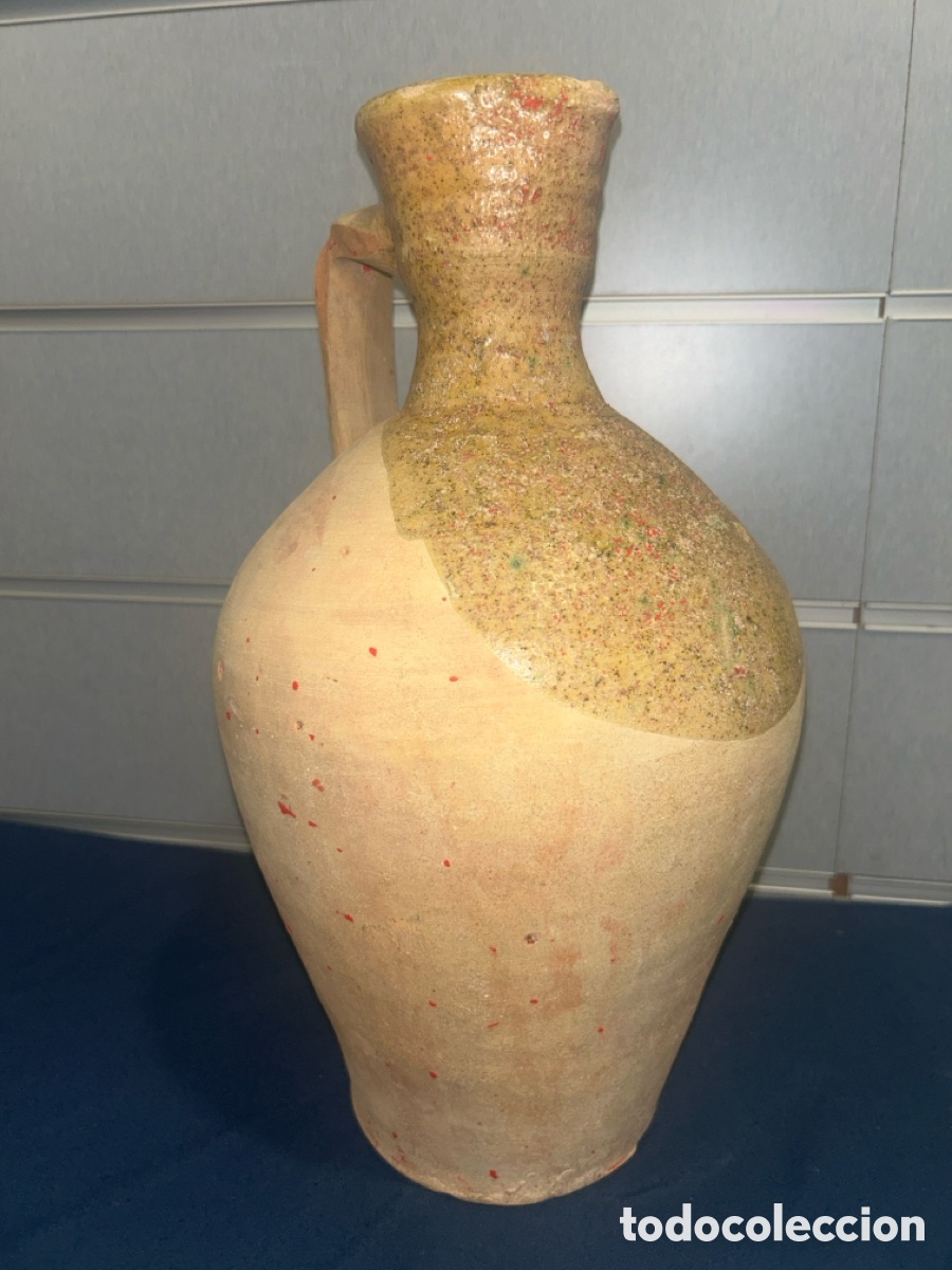 Vintage: INTERESANTE JARRA, ALCUZA S.XIX, 38 CM *VER FOTOS*