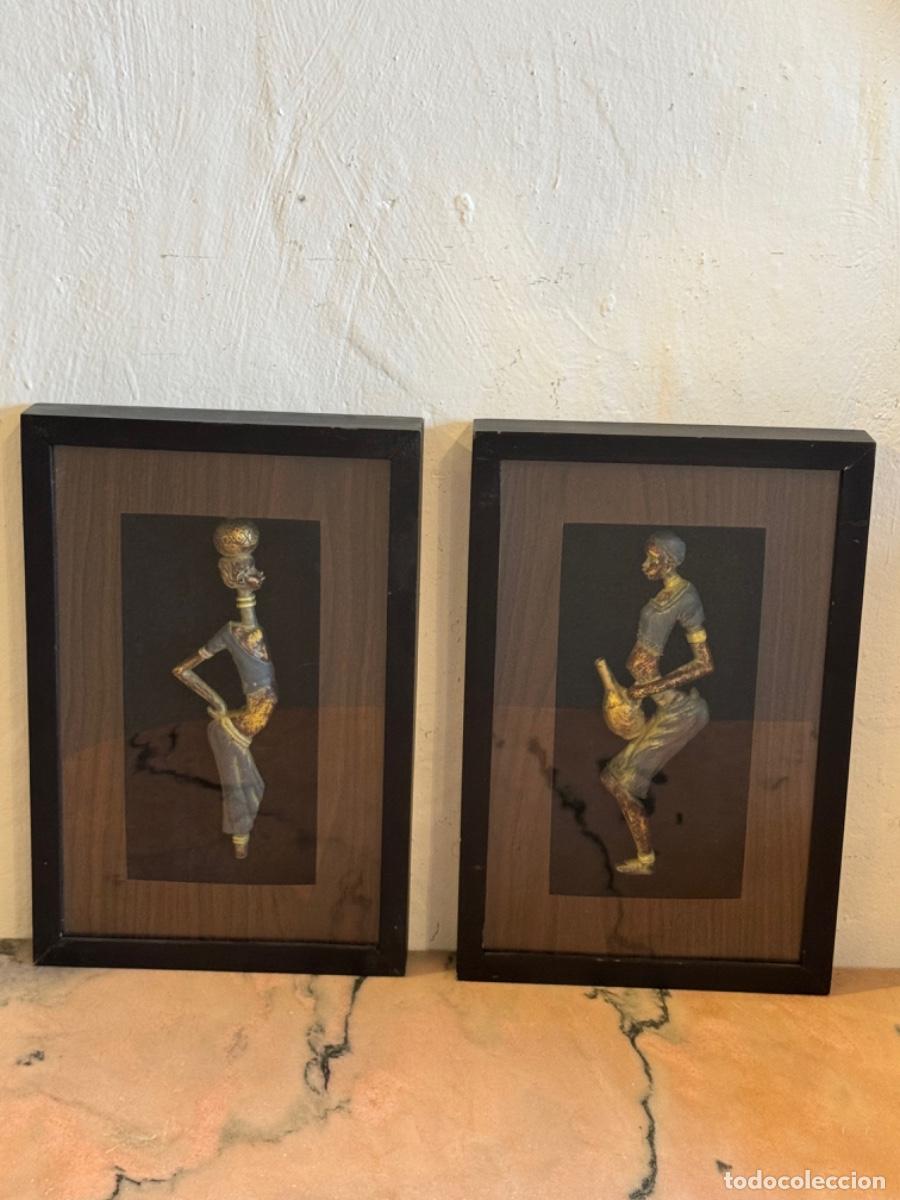 Vintage: PAREJA DE CUADROS CON FIGURAS - Foto 1