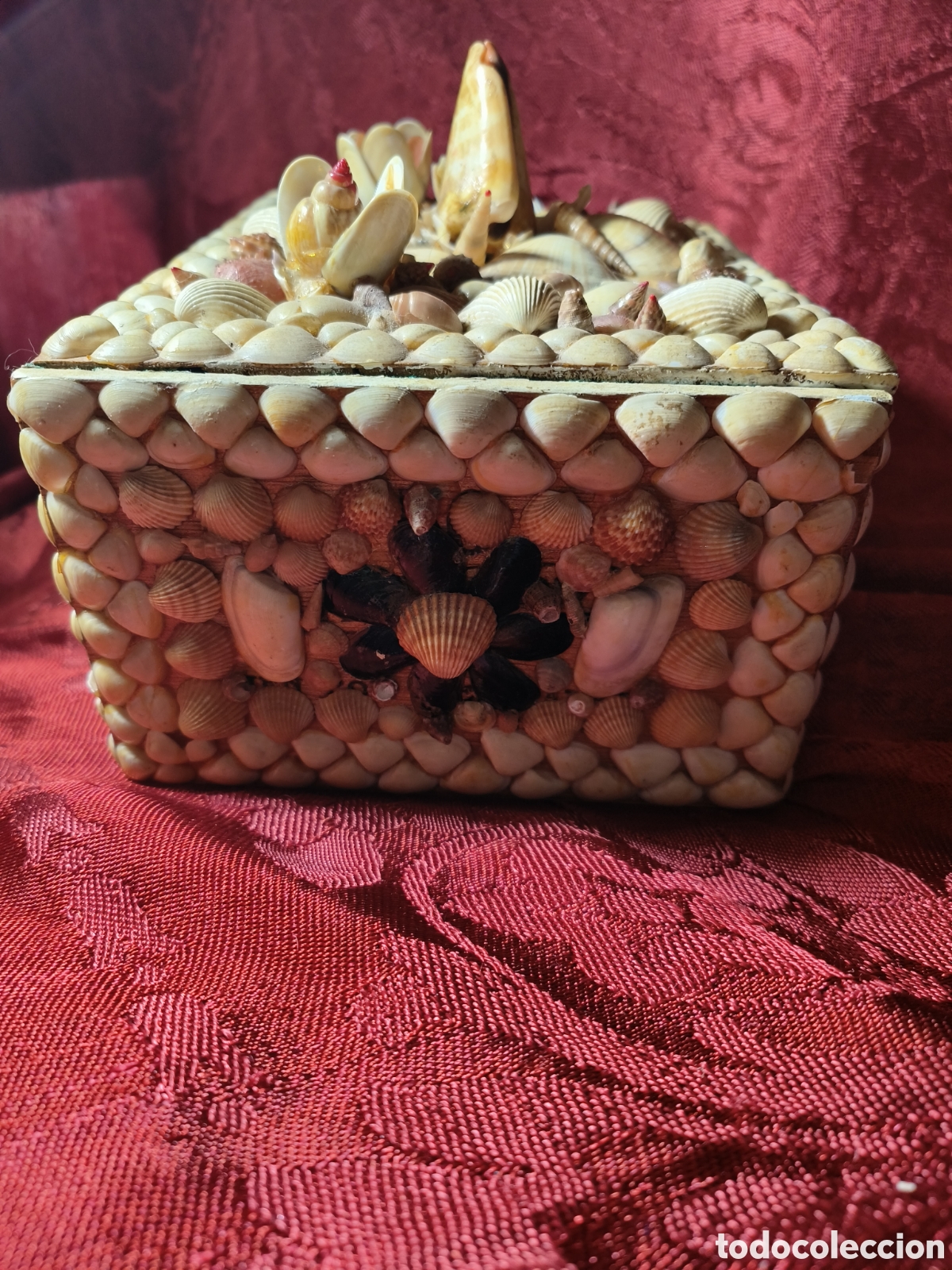 Vintage: Caja forrada de conchas - Foto 3