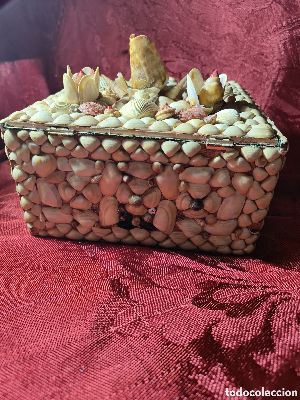 Vintage: Caja forrada de conchas - Foto 4