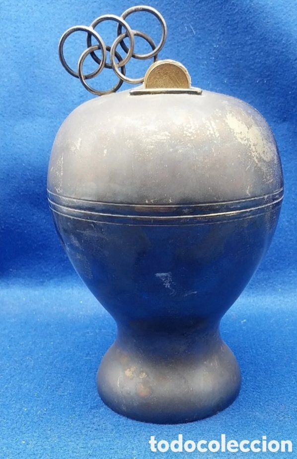 Vintage: Hucha met&aacute;lica olimpiadas - Foto 1