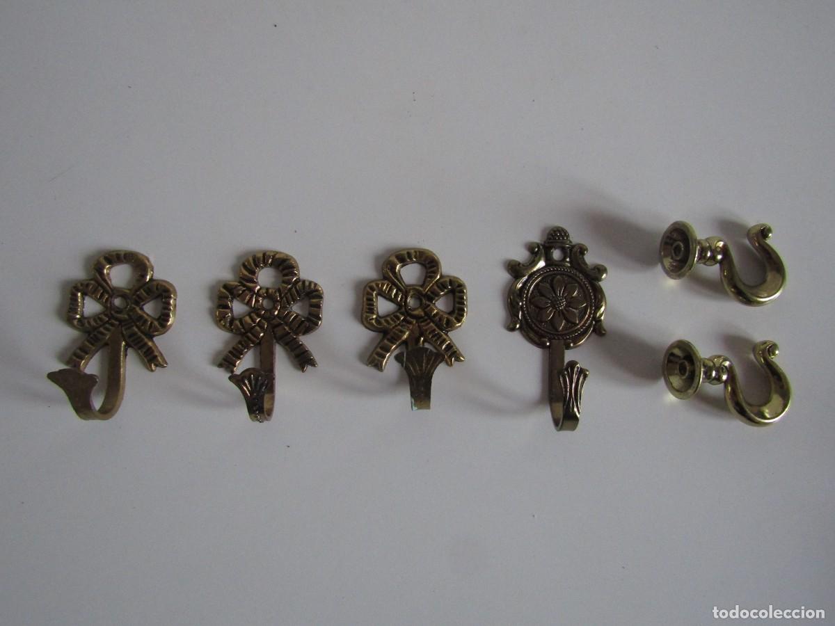 Vintage: LOTE DE SOPORTES DE BARRA DE CORTINA DE BRONCE ANTIGUOS RAR