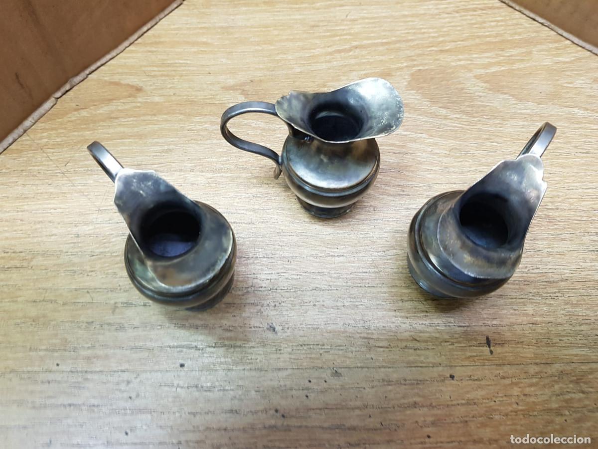 Vintage: LOTE DE 3 JARRITAS DE METAL - Foto 2