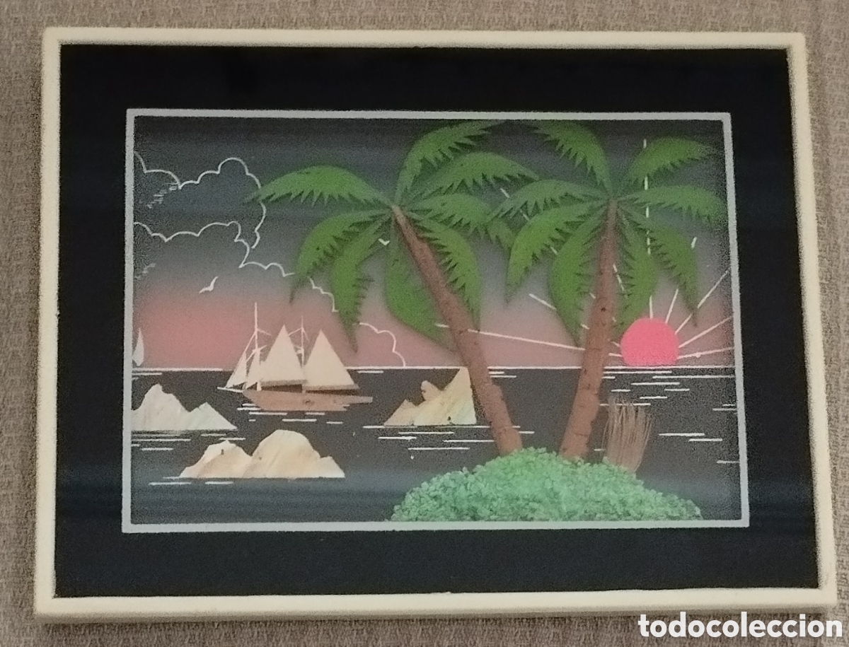 Vintage: ANTIGUO CUADRO VINTAGE EN RELIEVE O 3D