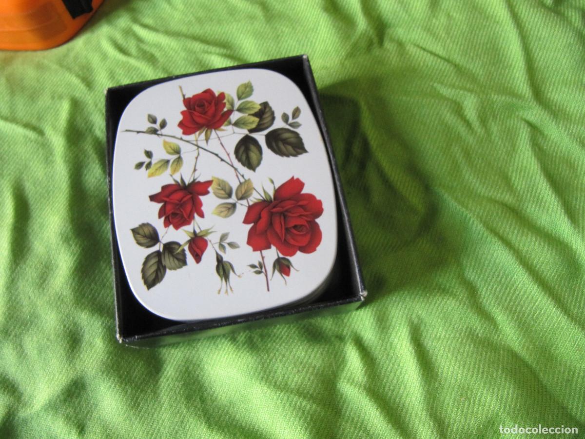 Vintage: LOTE POSAVASOS DE MADERA TEMATICA ROSAS - Foto 3