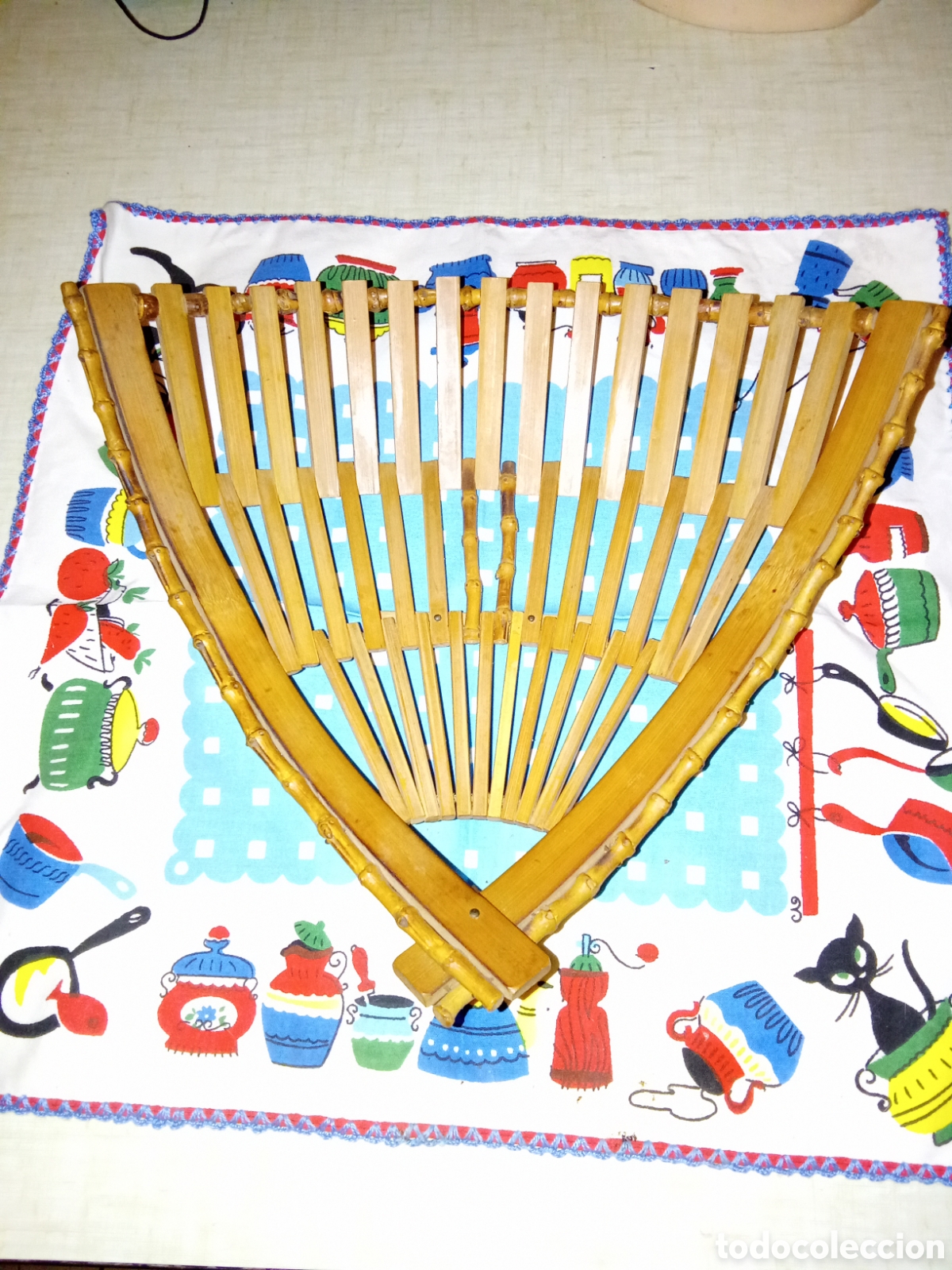 Vintage: Frutero de bamb&uacute; a&ntilde;os 50