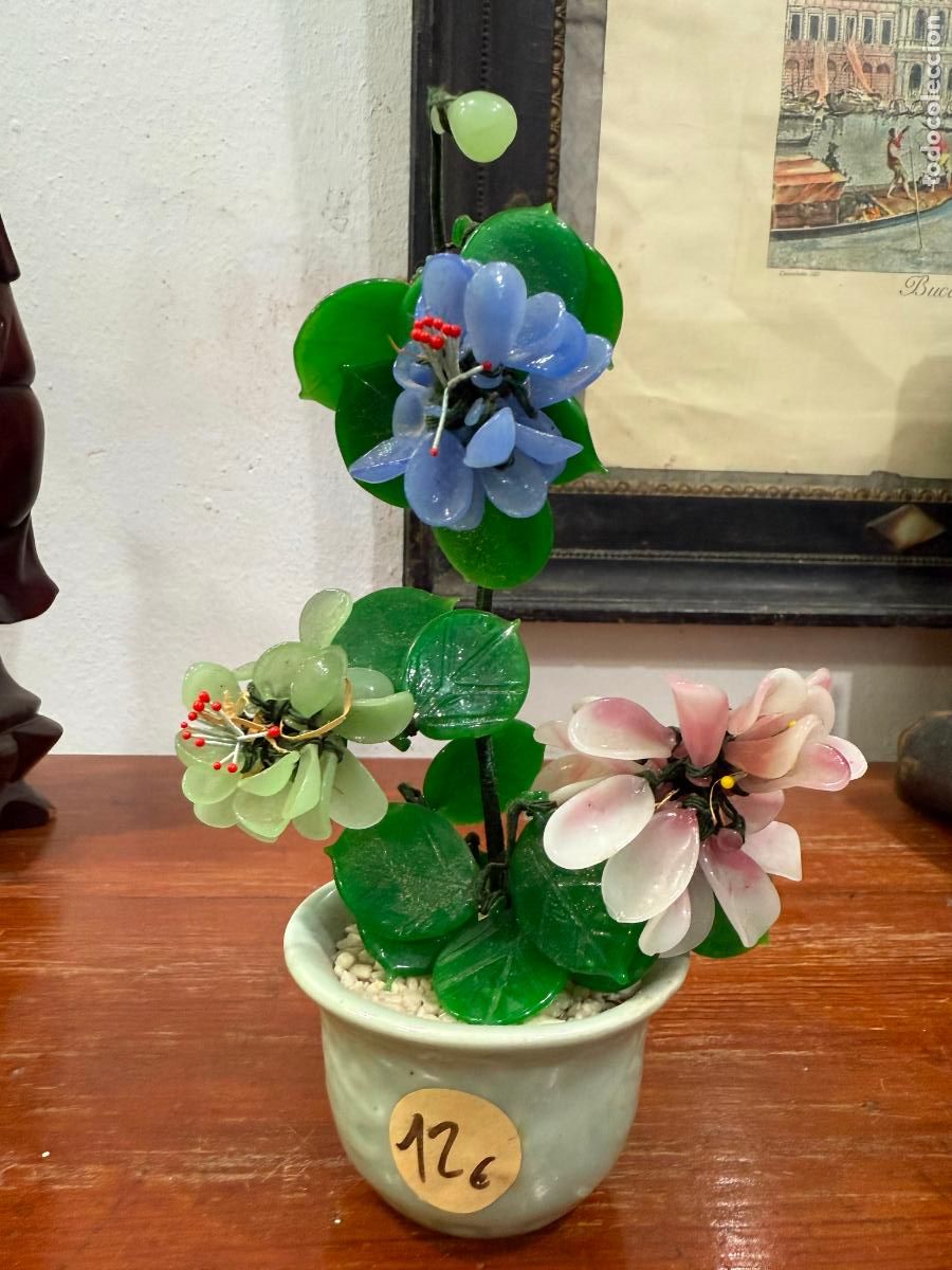 Vintage: MACETA REALIZADA CON PIEDRA NATURAL - MEDIDA 22 CM - VINTAGE