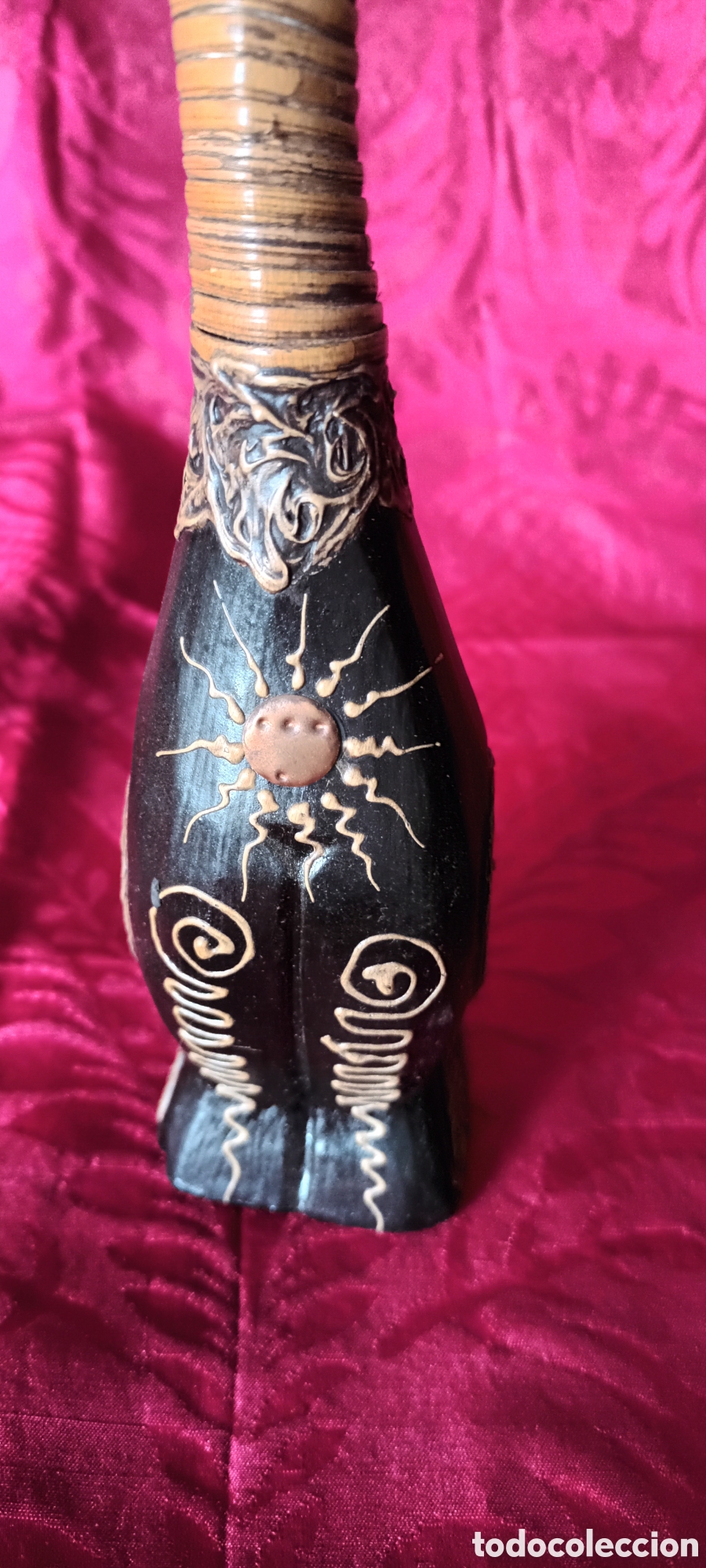 Vintage: Figura de gato en madera de Bali - Foto 3