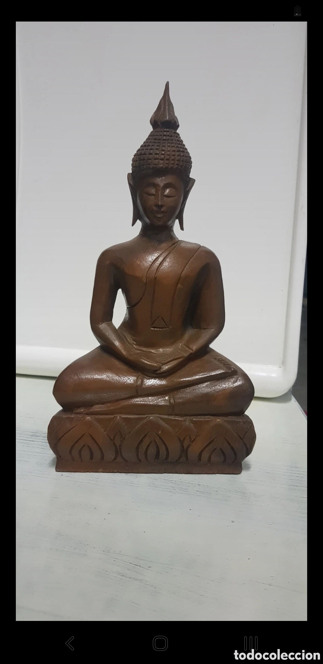 Vintage: Budah hind&uacute; talla de madera