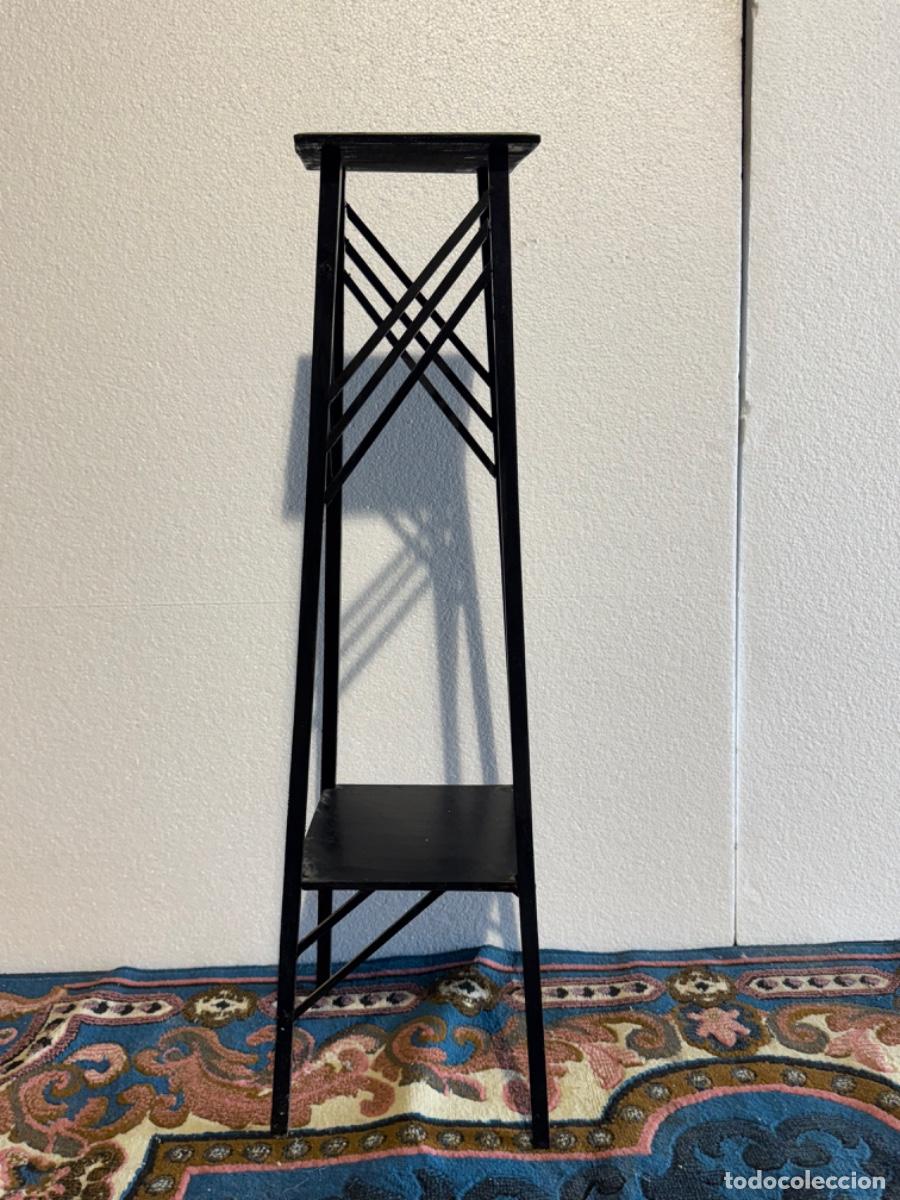 Vintage: MACETERO PEDESTAL DE MADERA - Foto 2