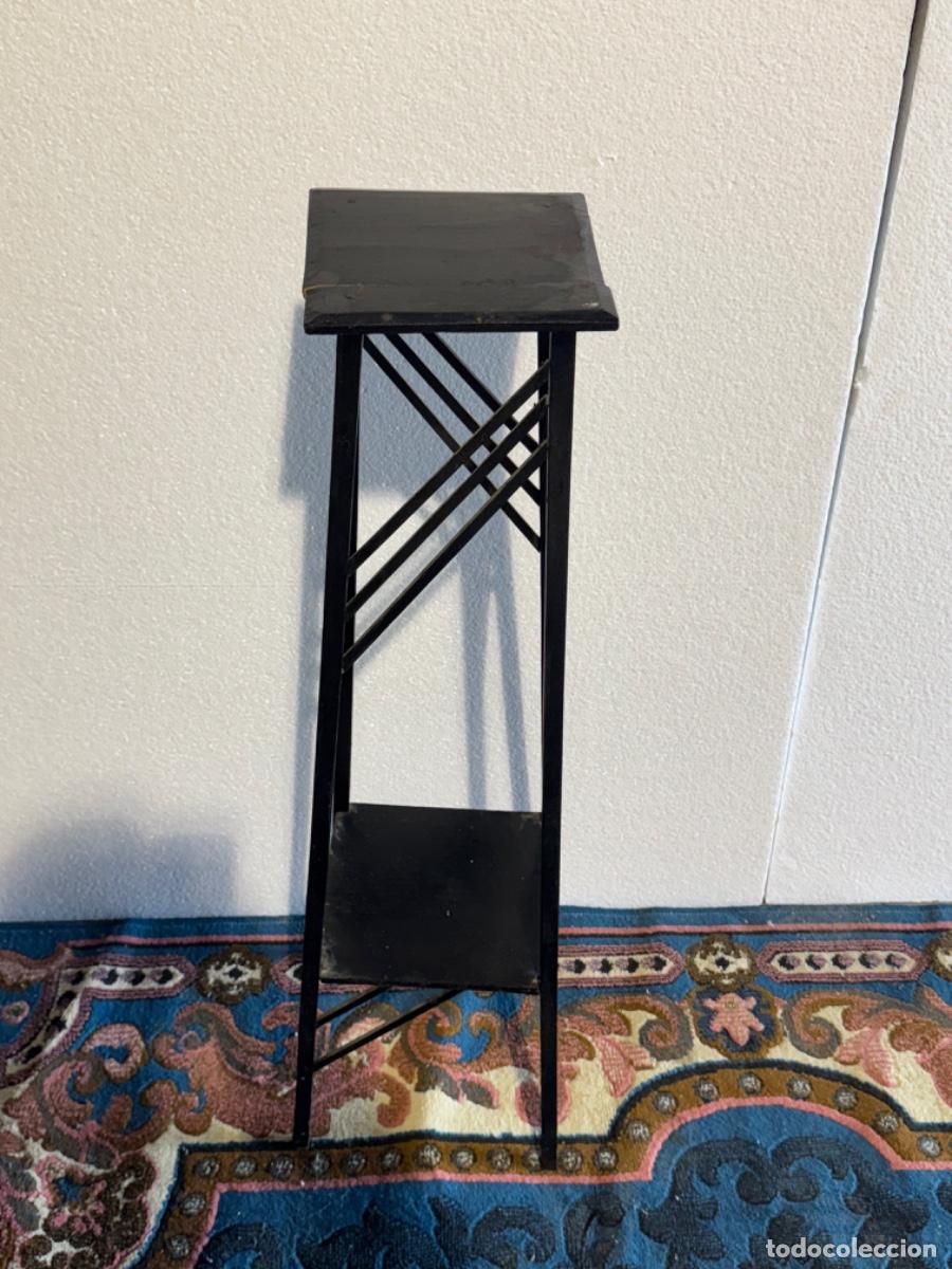 Vintage: MACETERO PEDESTAL DE MADERA - Foto 3