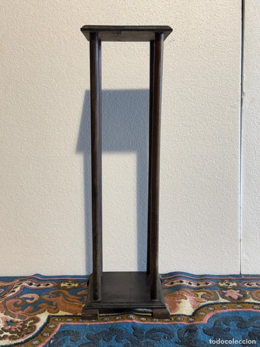 Vintage: MACETERO PEDESTAL DE MADERA - Foto 1