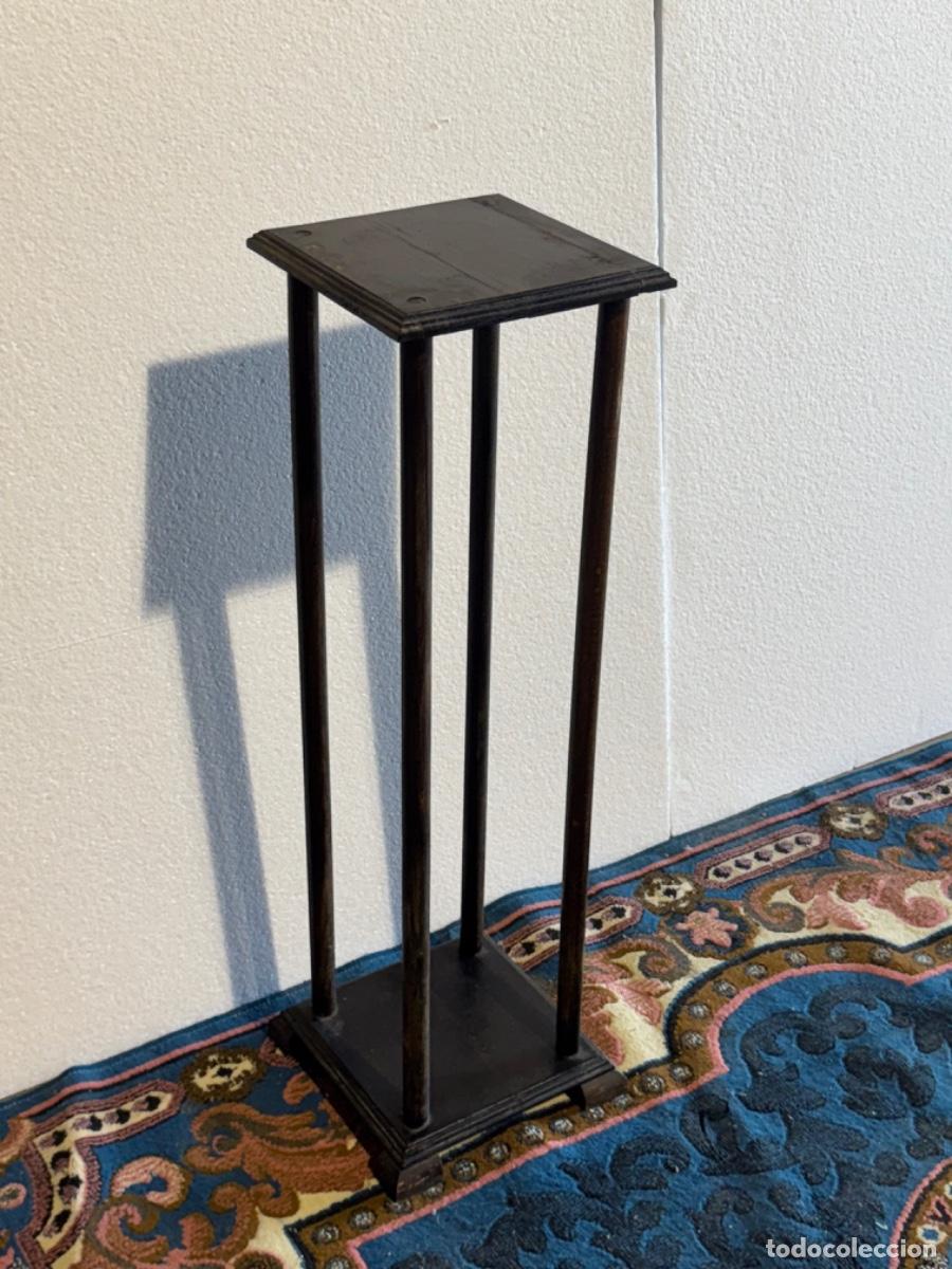Vintage: MACETERO PEDESTAL DE MADERA - Foto 3