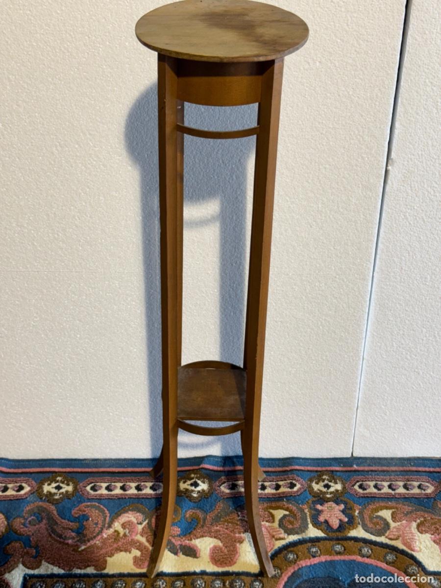 Vintage: MACETERO PEDESTAL DE MADERA - Foto 4