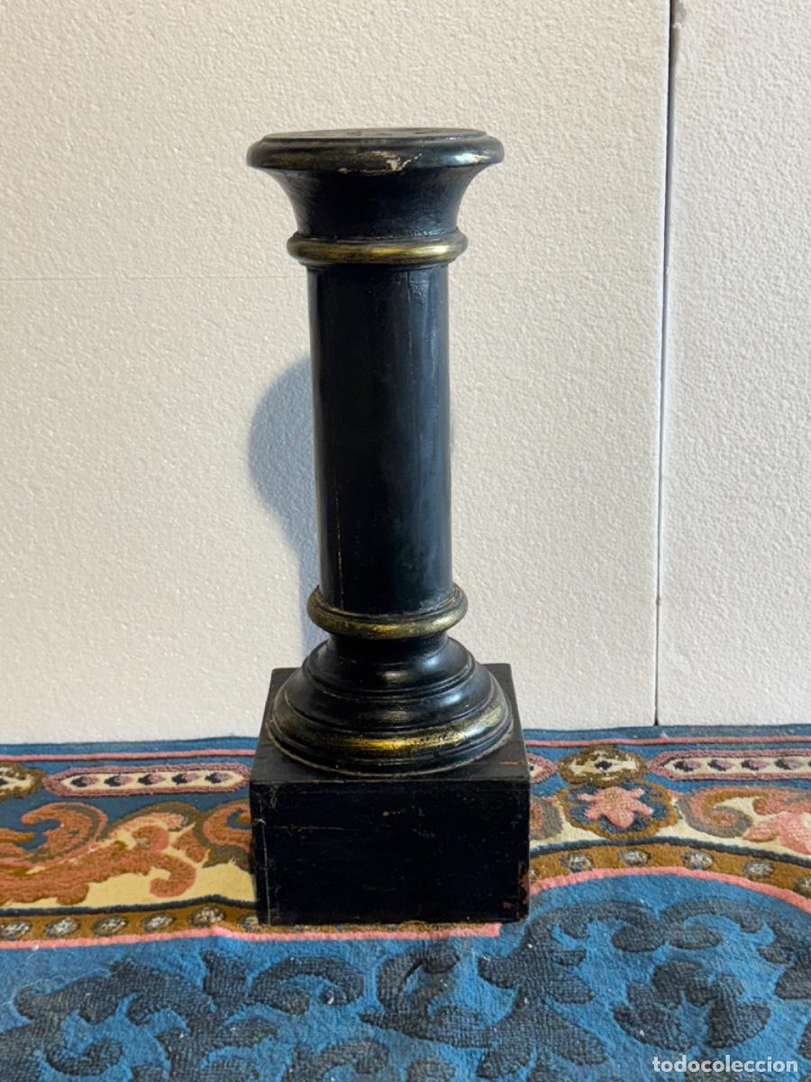 Vintage: COLUMNA PEDESTAL DE MADERA - Foto 1
