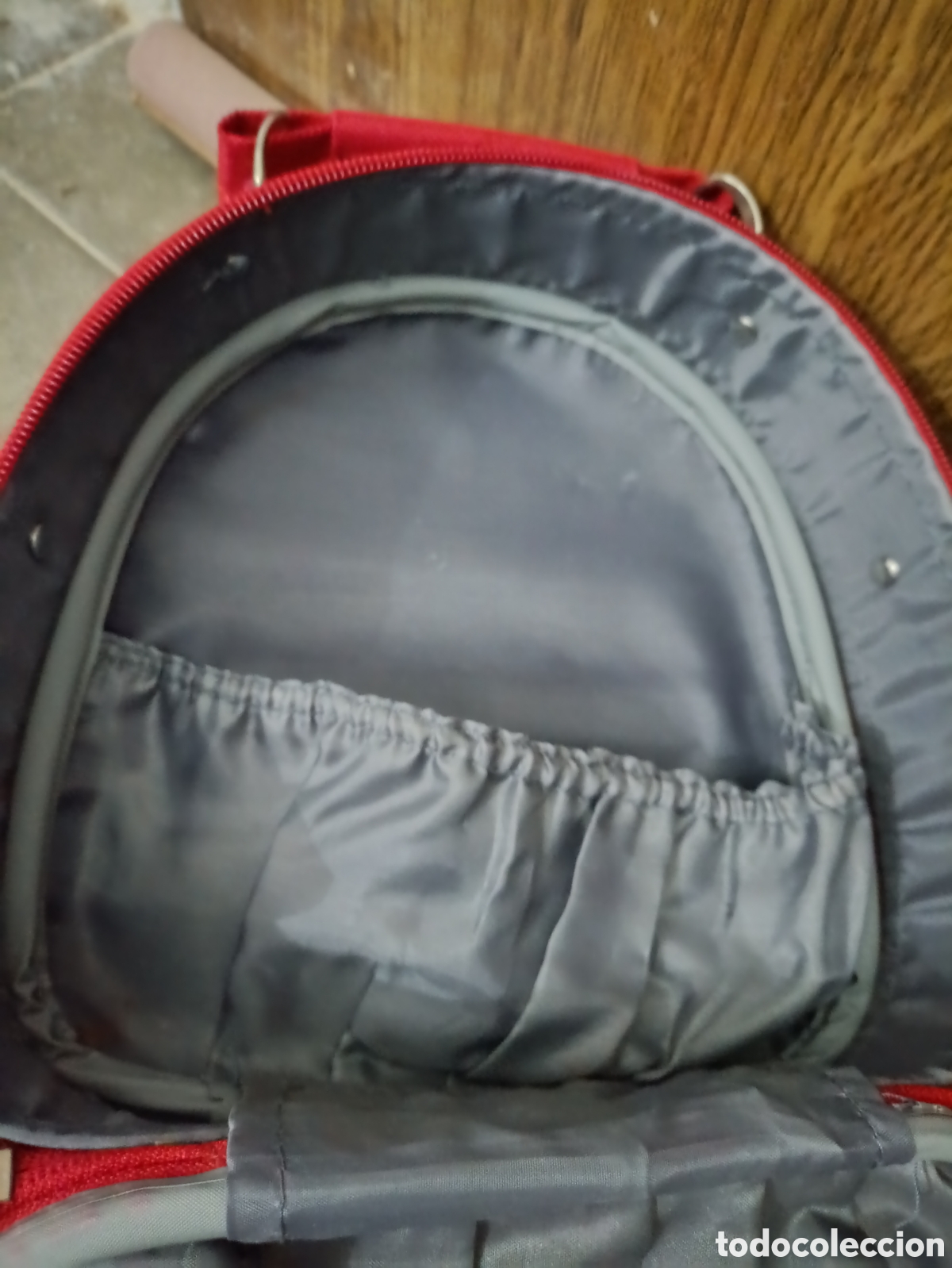 Vintage: Mini maleta roja con asa r&iacute;gida y compartimentos interiores - Foto 10