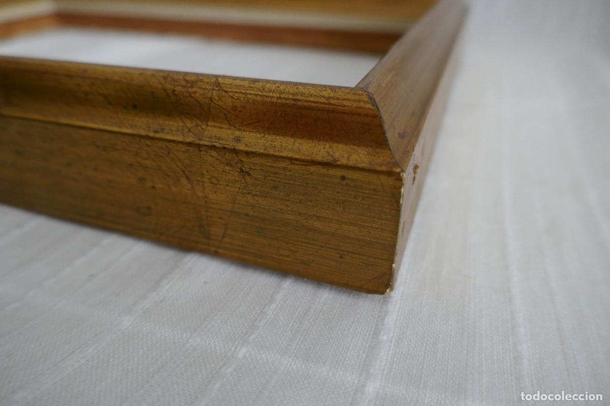 Vintage: Marco de madera, pintado en pan de oro. - Foto 12