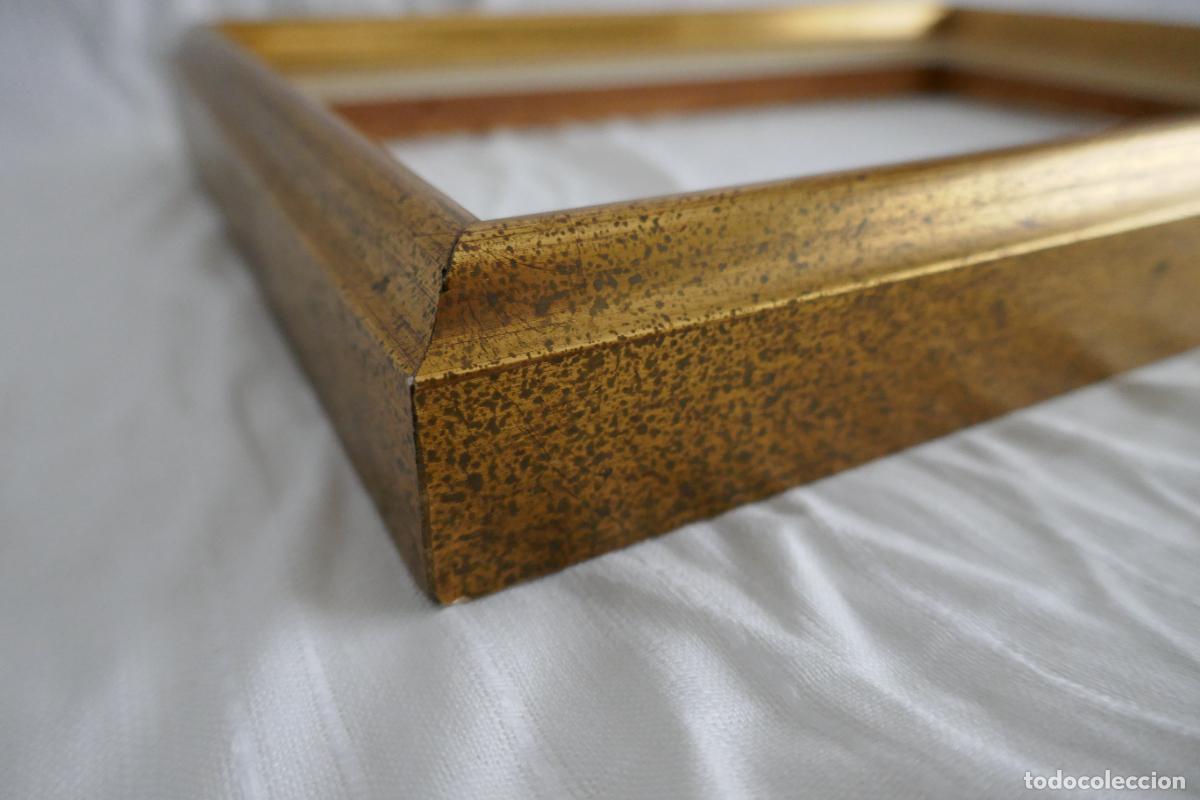 Vintage: Marco de madera, pintado en pan de oro. - Foto 13