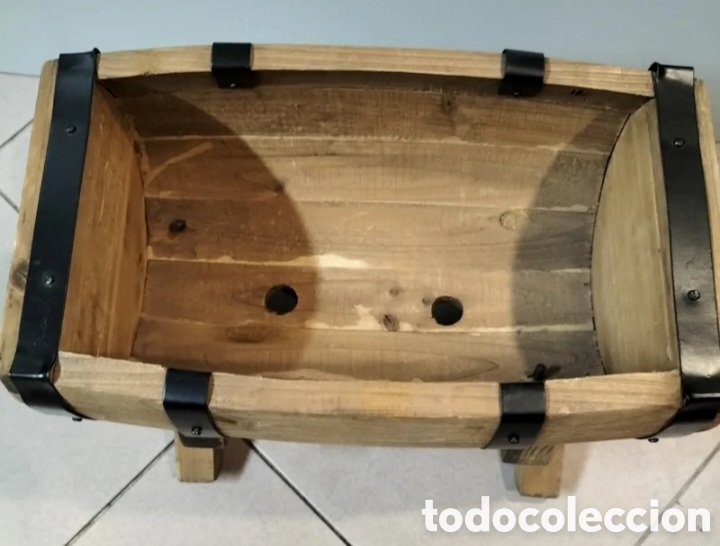 Vintage: Medio barril madera jardiner&iacute;a - Foto 3