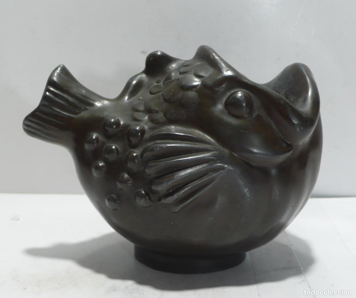 Vintage: BONITO PEZ GLOBO EN METAL - Foto 1