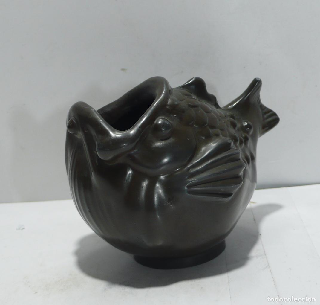 Vintage: BONITO PEZ GLOBO EN METAL - Foto 2