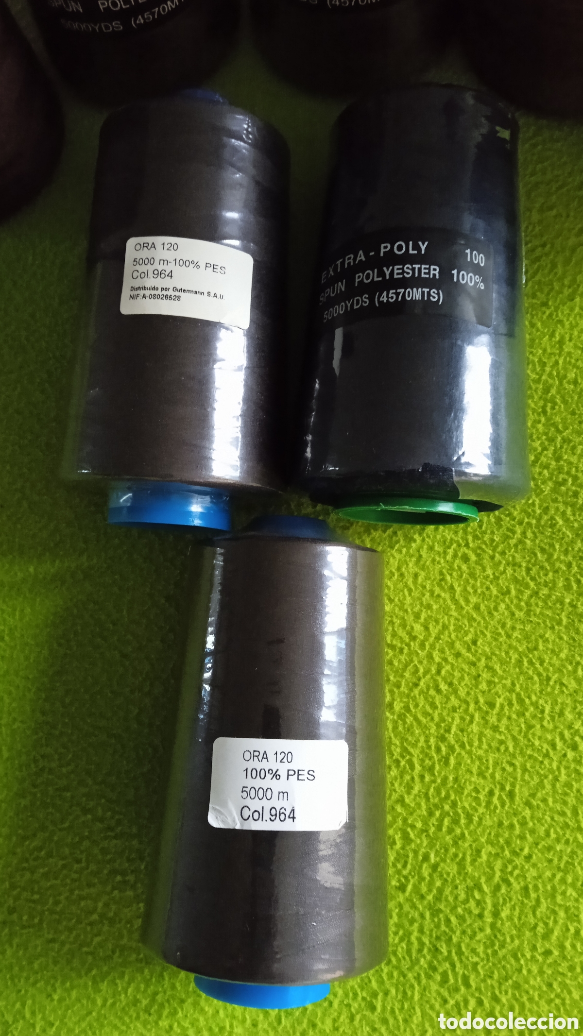 Vintage: LOTE Como Hilos. Poli&eacute;ster - Foto 3