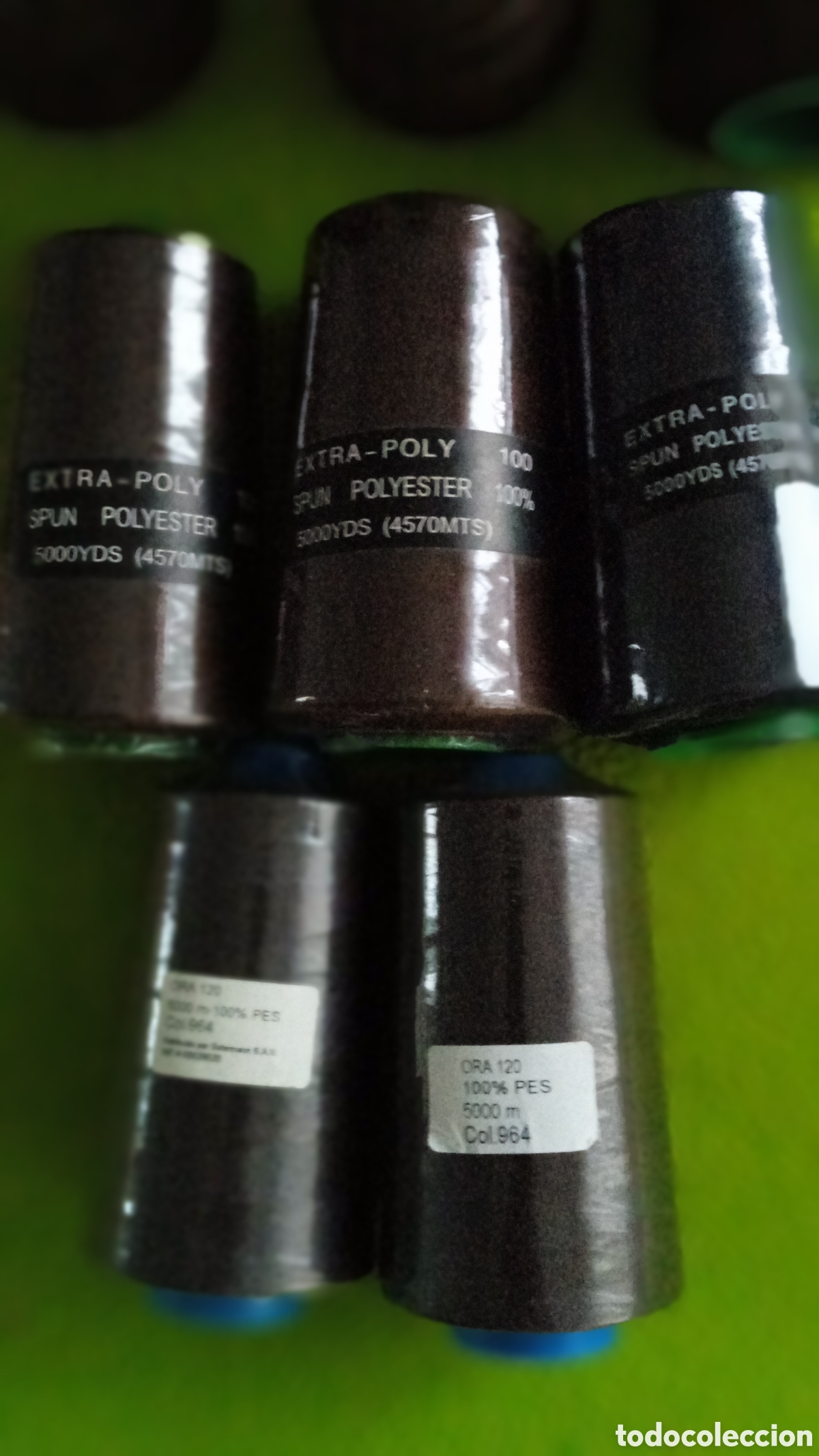 Vintage: LOTE Como Hilos. Poli&eacute;ster - Foto 9