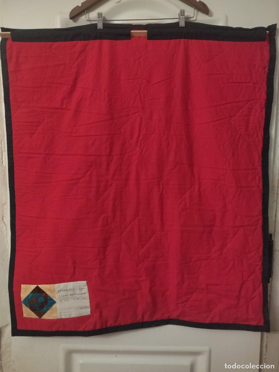 Vintage: Bonito tapiz patchwork, hecho a mano. - Foto 12