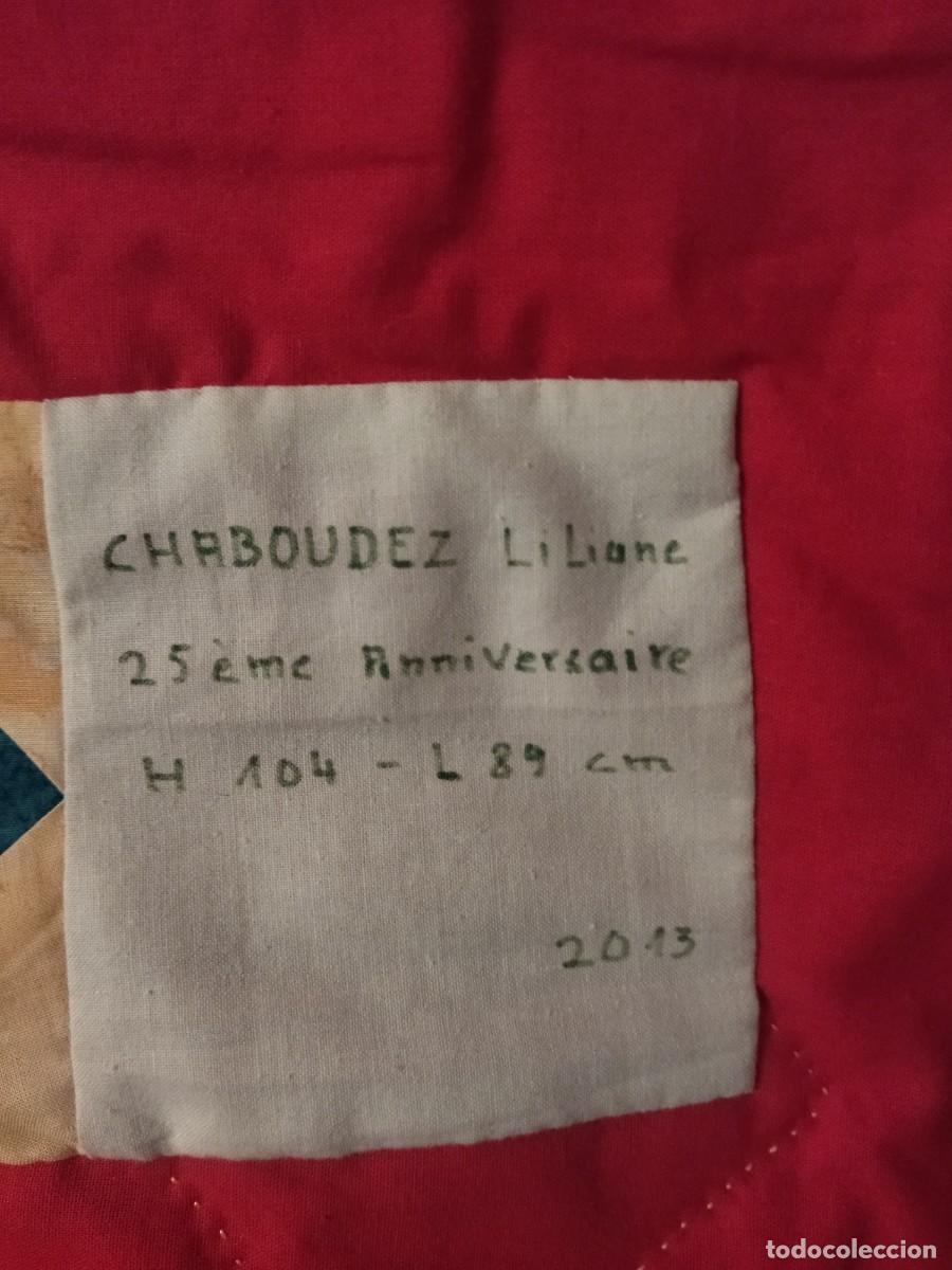 Vintage: Bonito tapiz patchwork, hecho a mano. - Foto 13