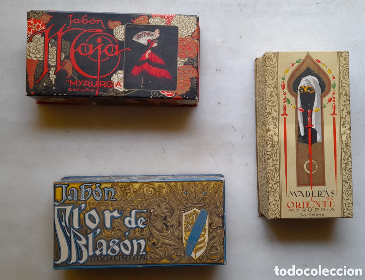 Vintage: Cajas de cart&oacute;n para jab&oacute;n