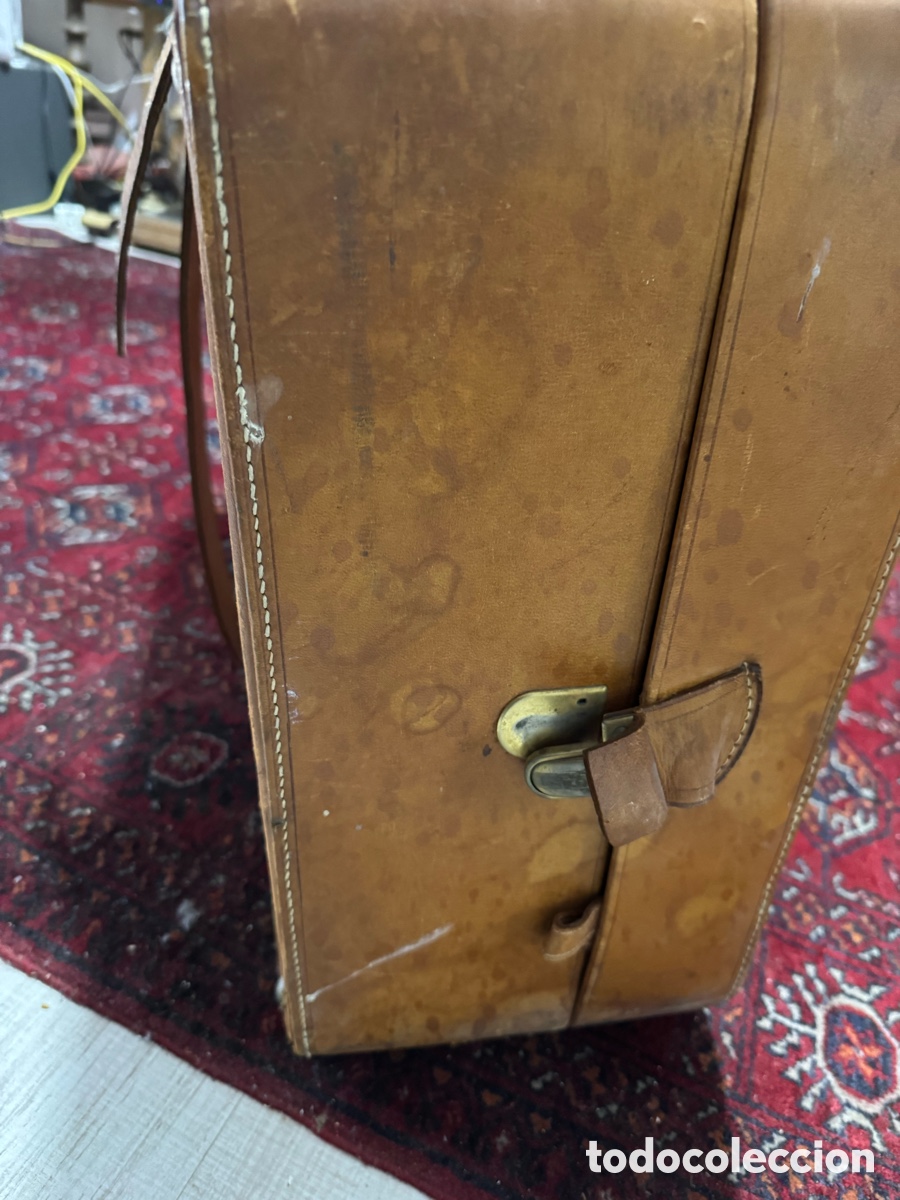Vintage: Maleta de viaje en cuero - Foto 7