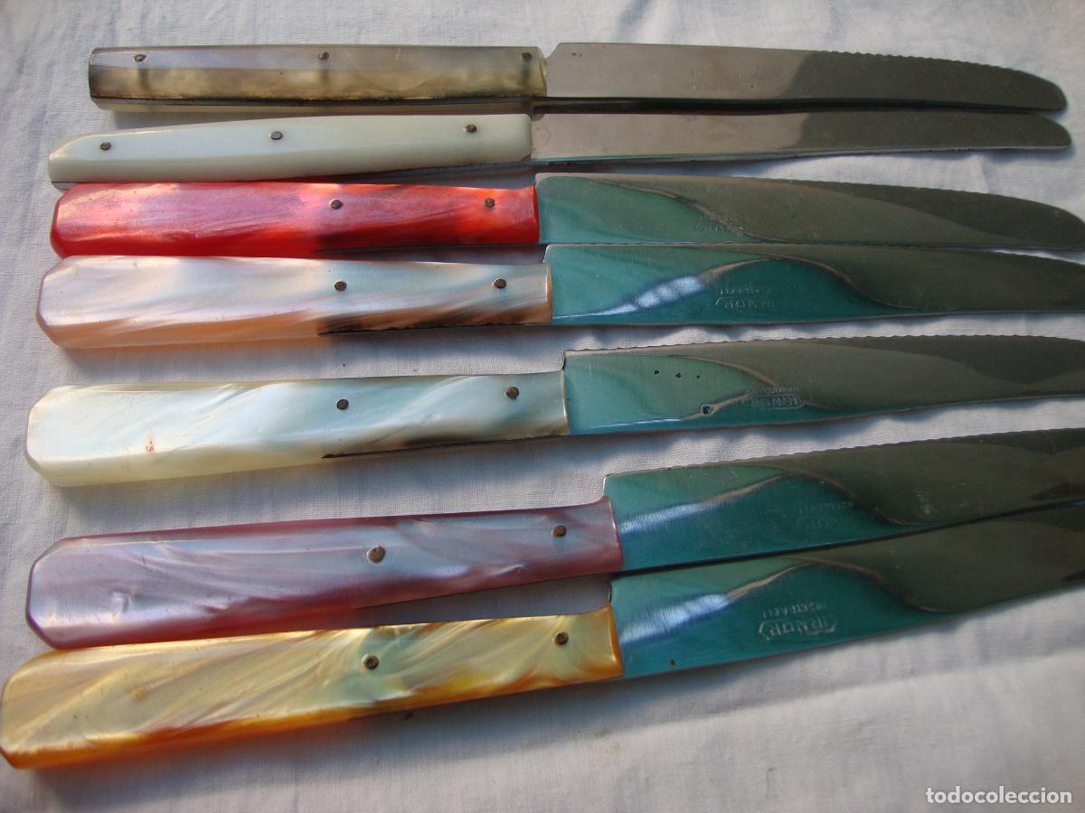 surtido cuchillos mango de colores