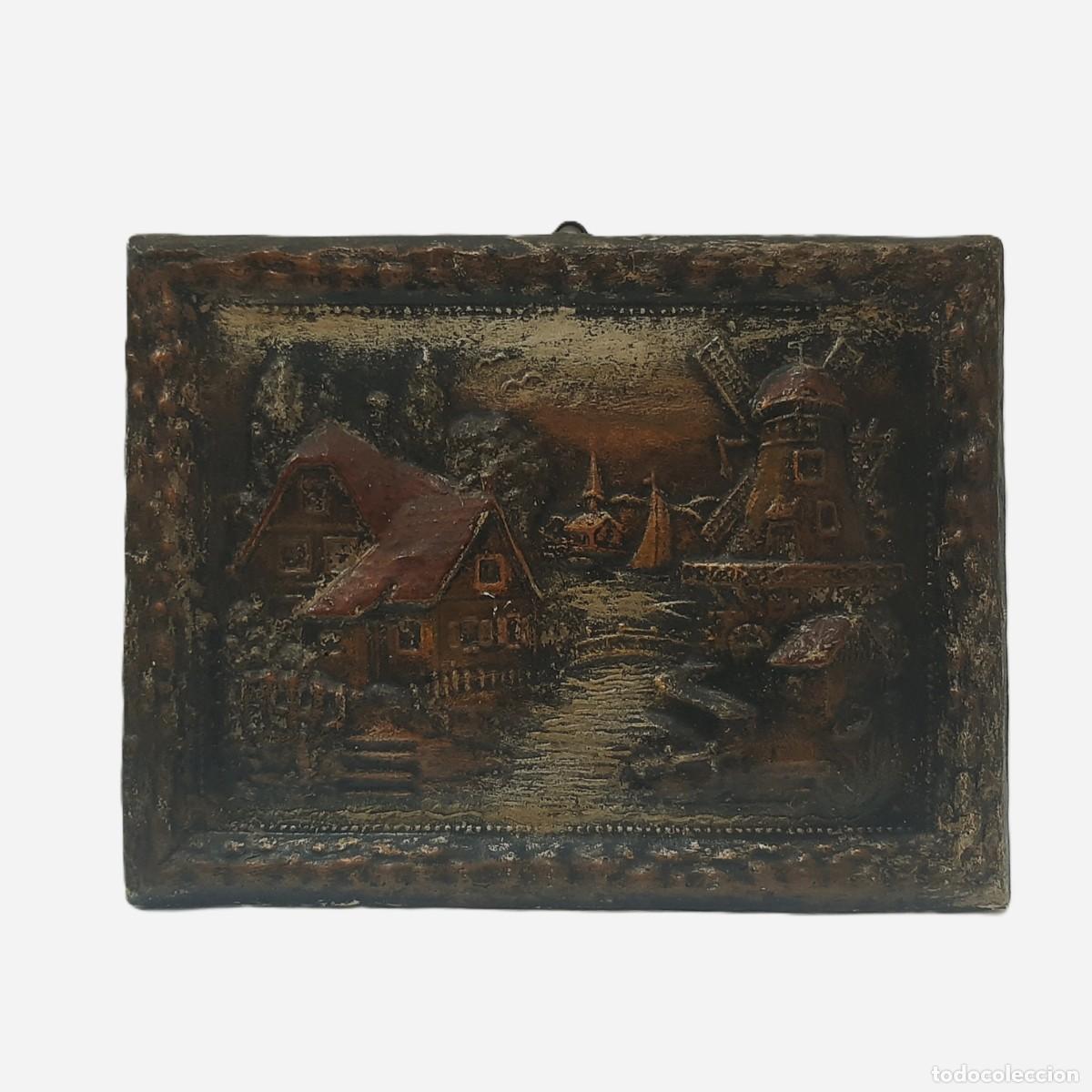 Vintage: Placa de pared holandesa vintage de yeso (3.4)