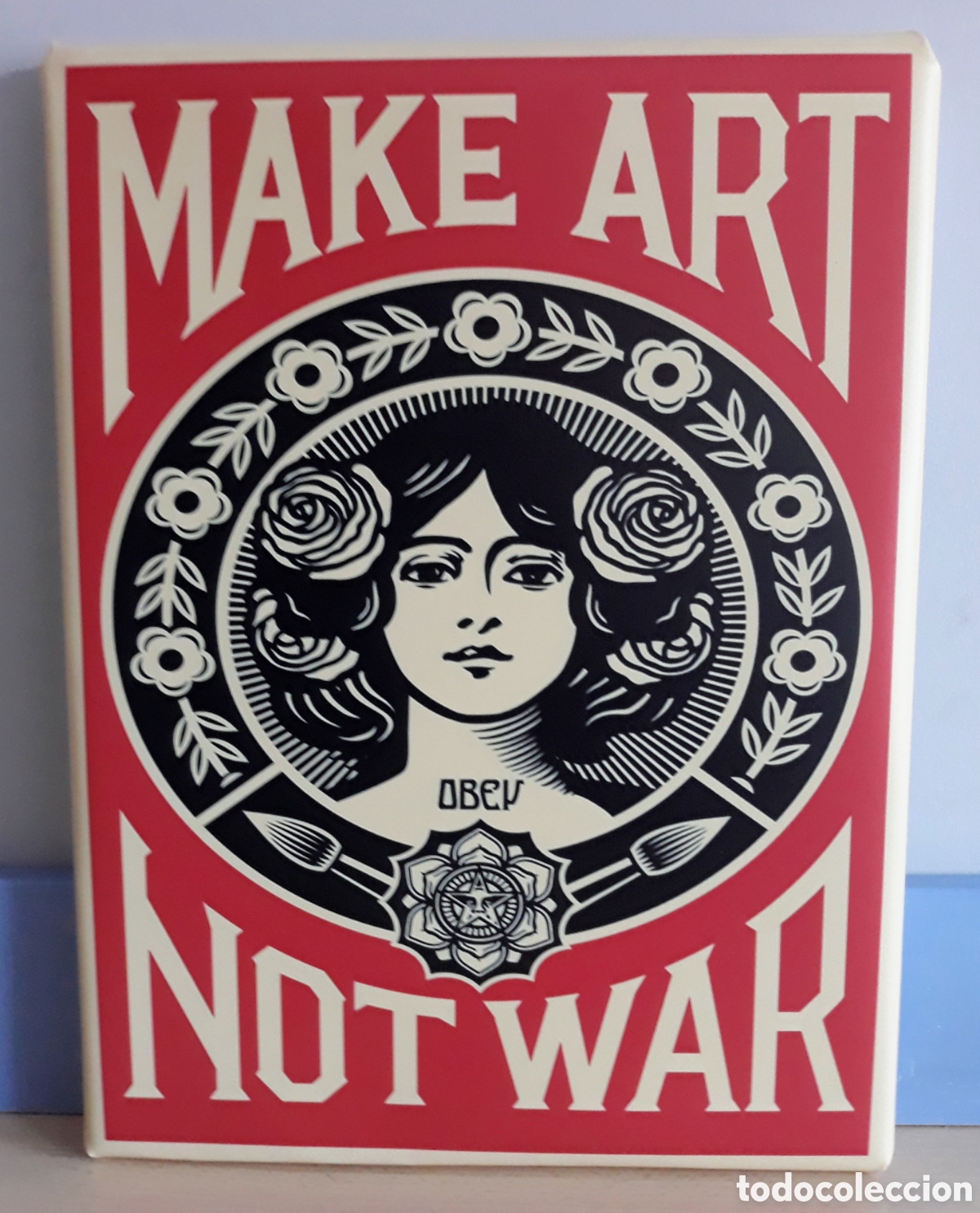 Vintage: Cuadro cartel MAKE ART NOT WAR - Foto 1