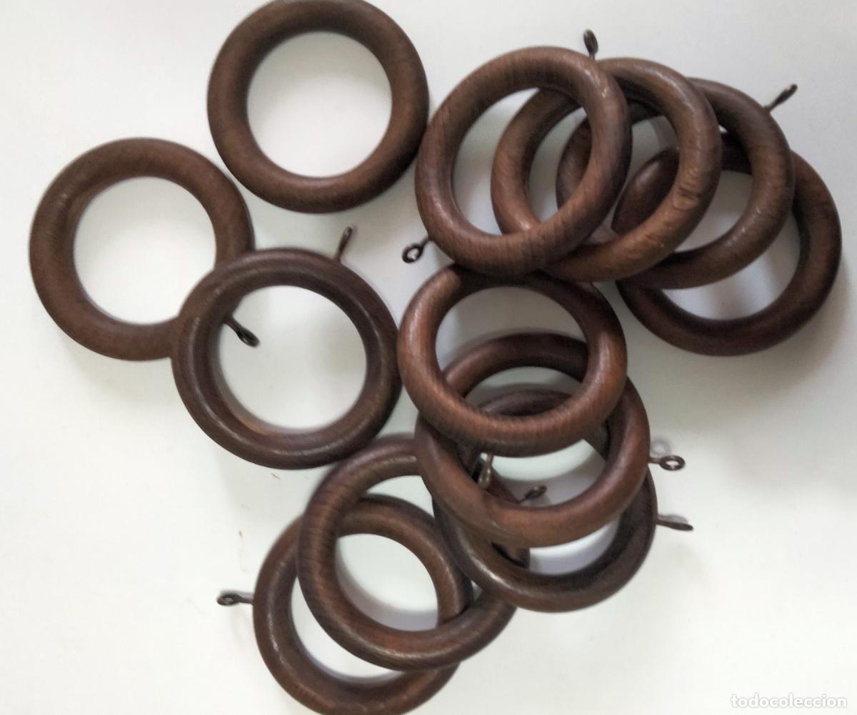 Vintage: Doce aros de madera para cortinas