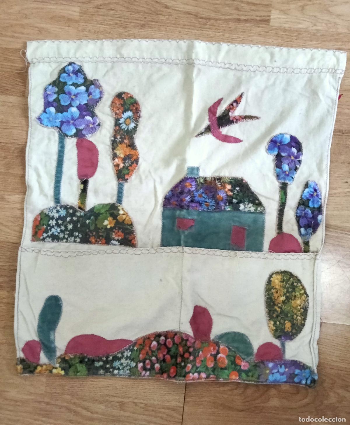 Vintage: Cortina patchwork. Hecha con restos de trapos - Foto 1