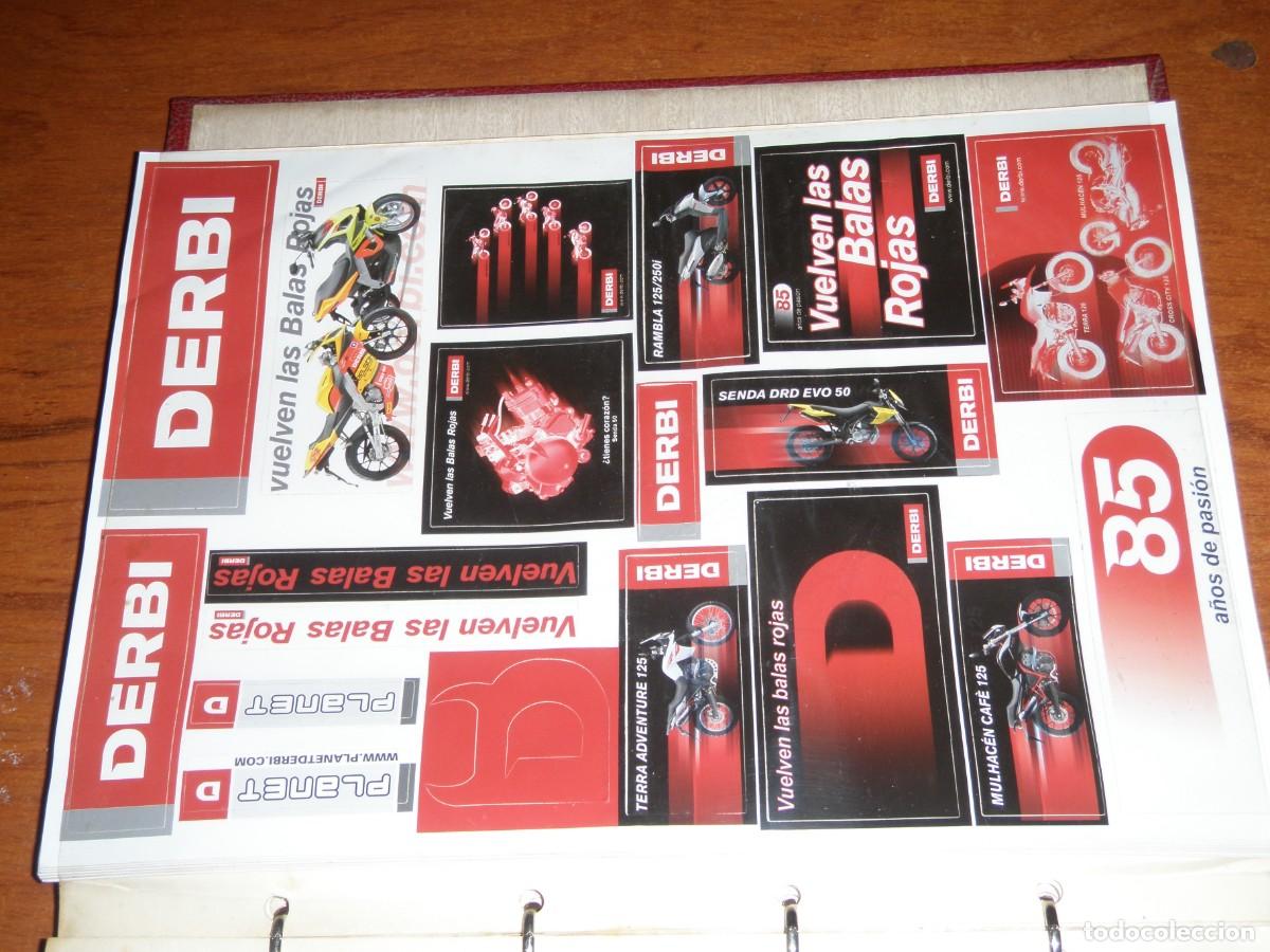 Vintage: HOJA DE PEGATINAS DE MOTO DERBI - Foto 1