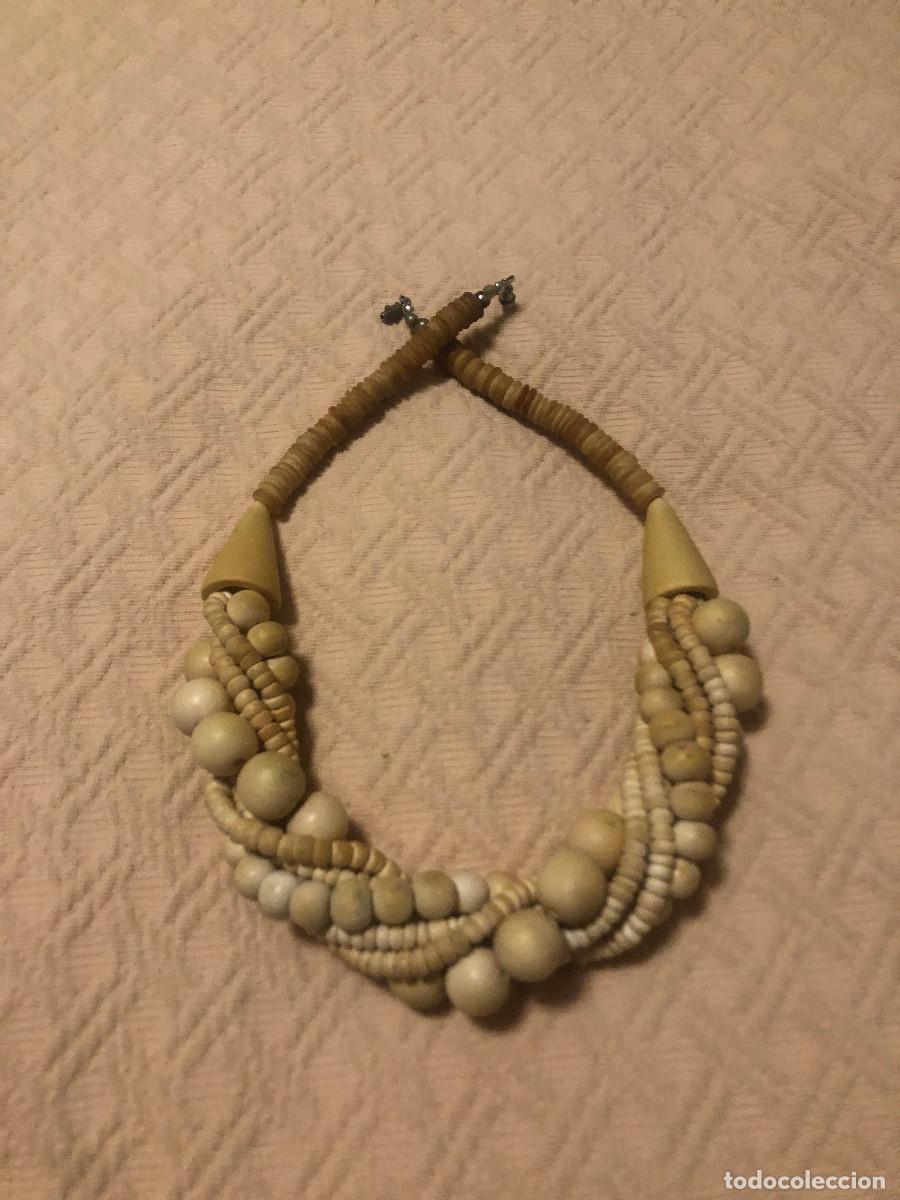 Vintage: COLLAR ARTESAN&Iacute;A EN MADERA NATURAL- - Foto 1