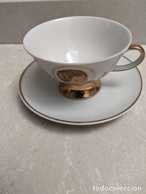 Vintage: TAZA Y PLATO RECUERDO PRIMERA COMUNI&Oacute;N - Foto 1