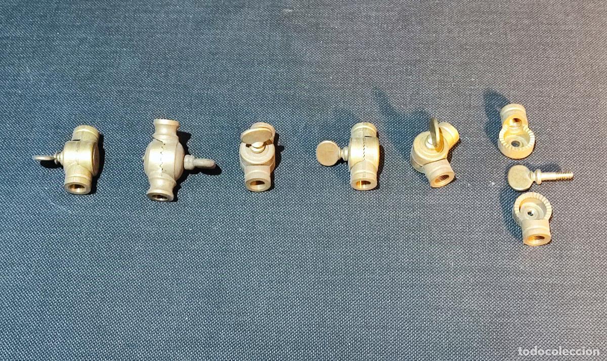 Vintage: LOTE DE 6 ROTULAS DE BRONCE PARA LAMPARA - Foto 3