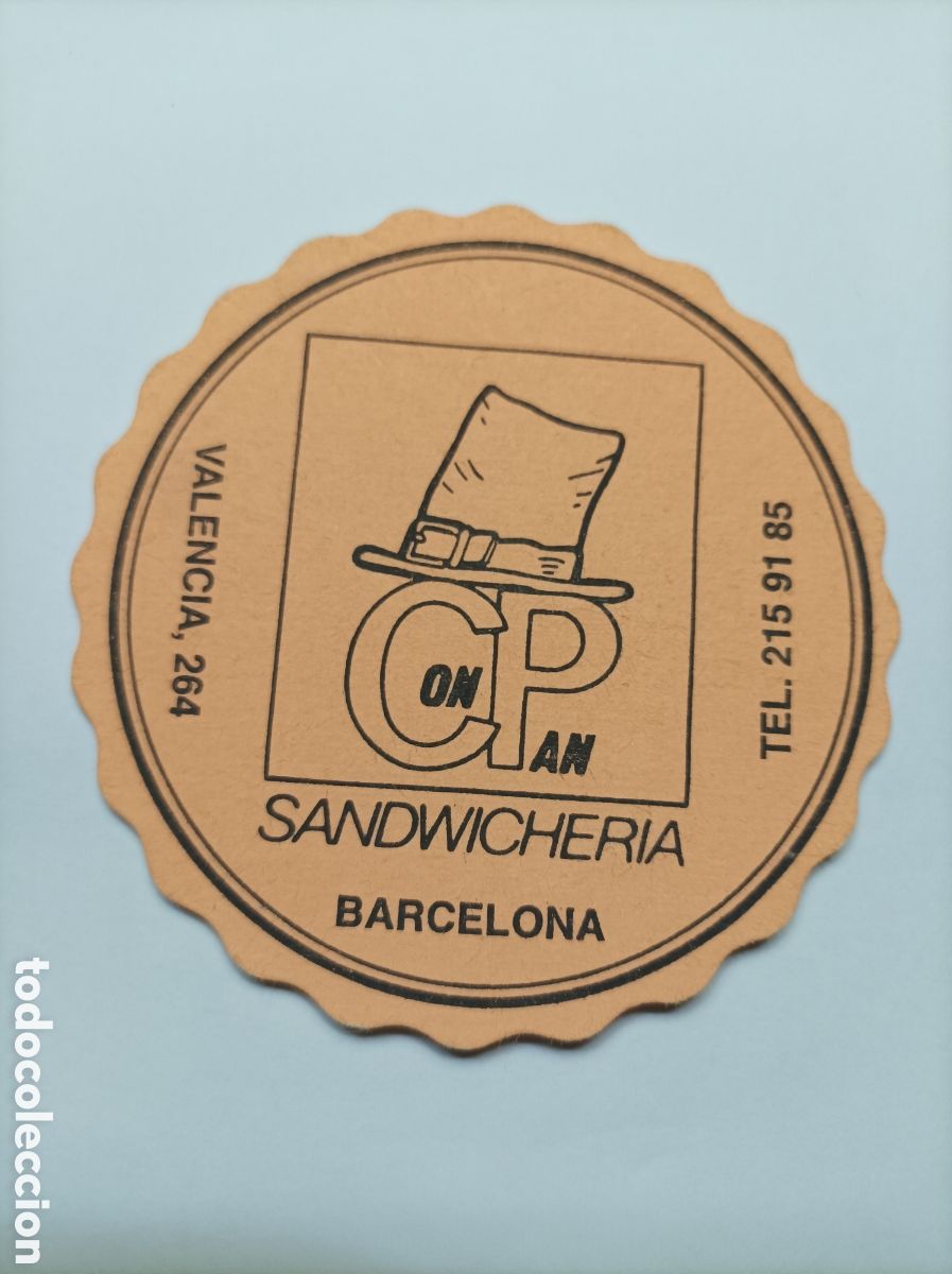 Vintage: CON PAN. BARCELONA. POSAVASOS. - Foto 1