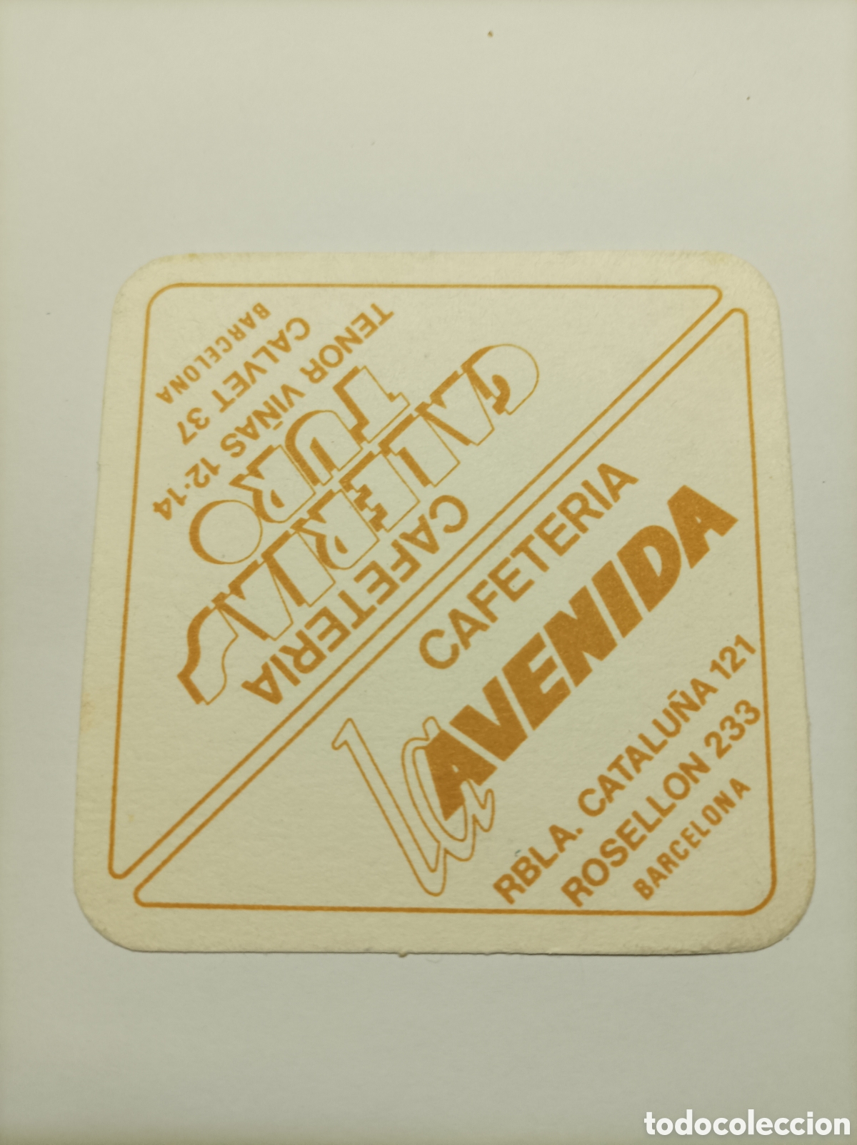Vintage: LA AVENIDA. BARCELONA. POSAVASOS. - Foto 1
