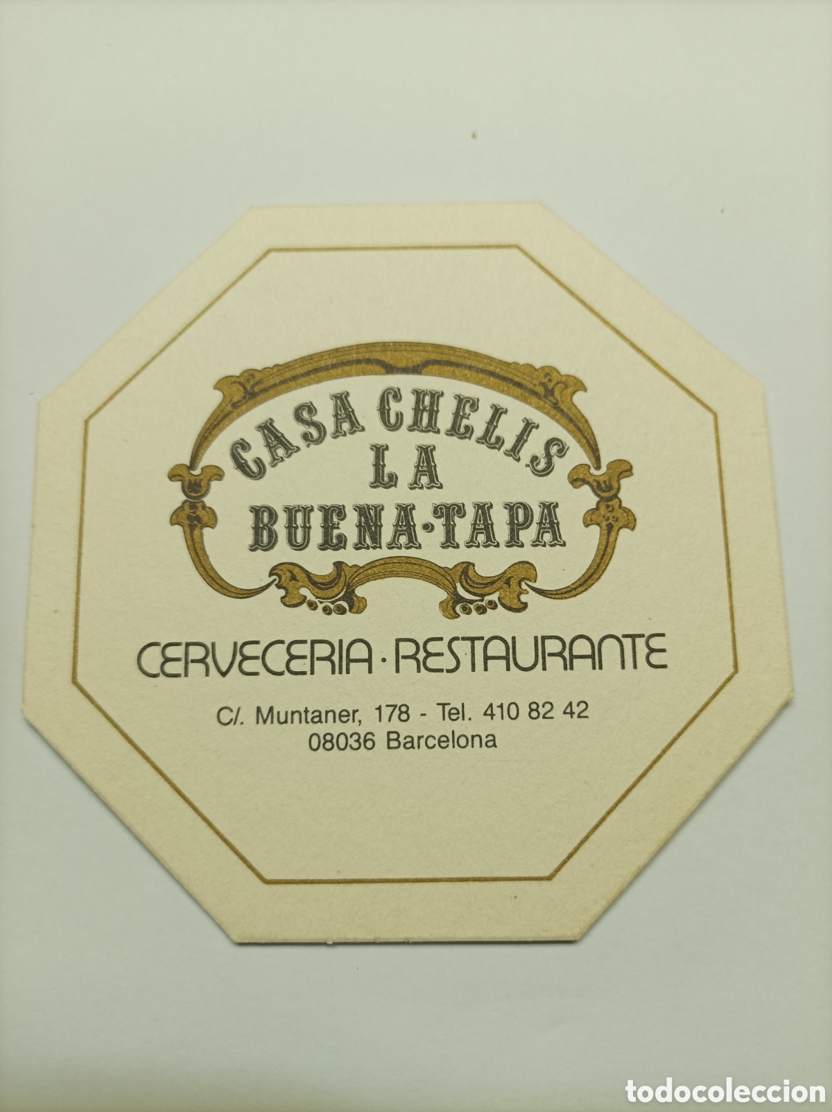 Vintage: CASA CHELIS. BARCELONA. POSAVASOS. - Foto 1