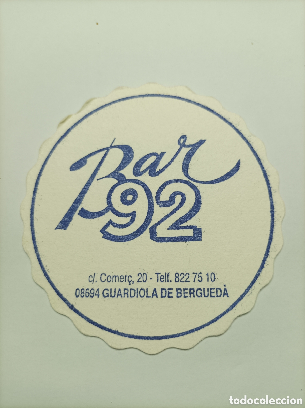 Vintage: BAR 92 GUARDIOLA DE BERGUEDA. POSAVASOS. - Foto 1