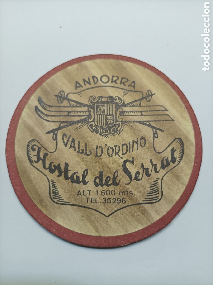 Vintage: HOSTAL DEL SERRAT. ANDORRA. POSAVASOS. - Foto 1