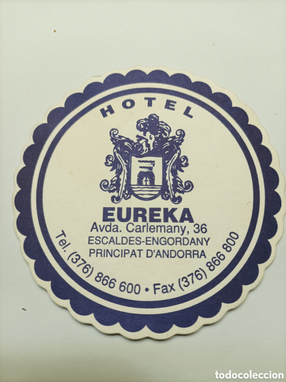 Vintage: HOTEL EUREKA. ANDORRA. POSAVASOS. - Foto 1